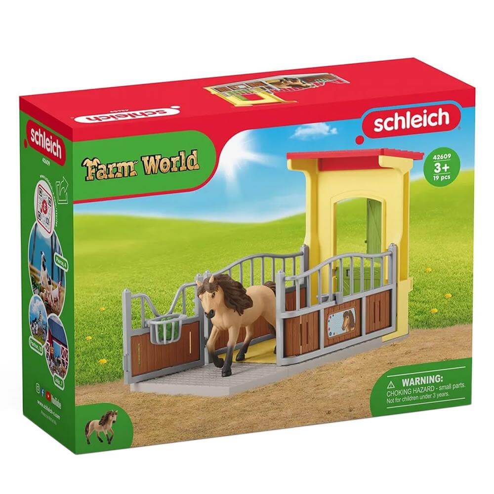 Schleich Pony Box with Iceland Pony Stallion 42609